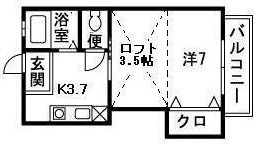 鎌倉市津西のアパートの間取り