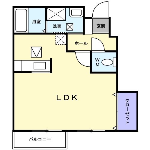 福島市松川町のアパートの間取り