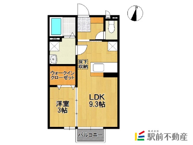 鳥栖市姫方町のアパートの間取り