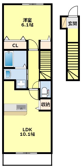 豊田市井上町のアパートの間取り