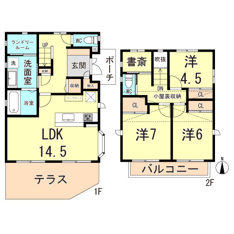 西岡本４丁目貸家の間取り