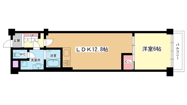 豊中市上野西のマンションの間取り