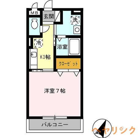 日進市米野木台のアパートの間取り