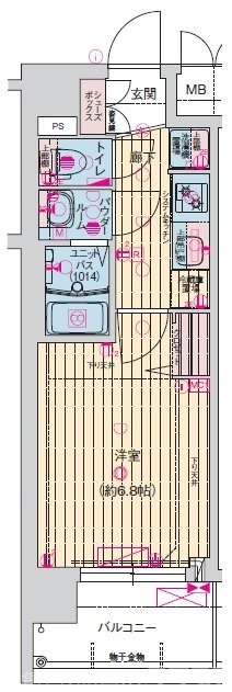 プレサンス京都室町通紫水の間取り