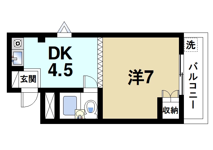 大和郡山市長安寺町のマンションの間取り