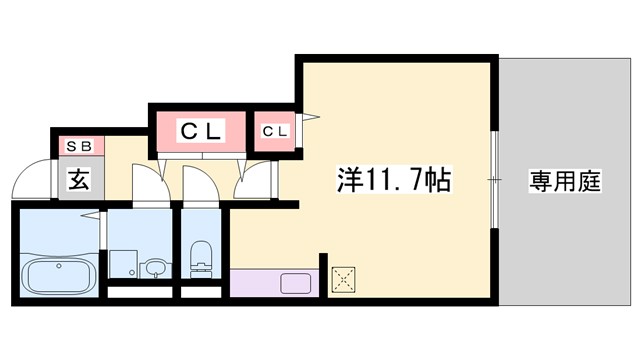 セジュール西土井の間取り