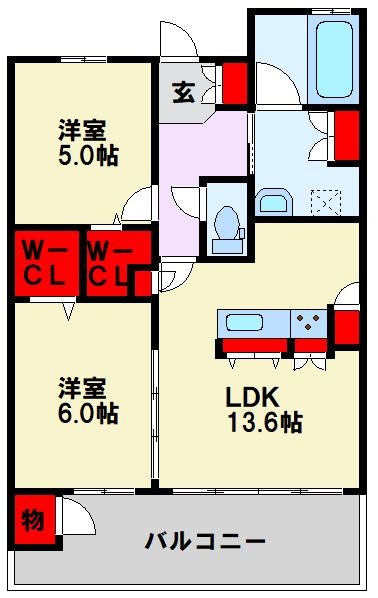 サンパーク浅川グラッセの間取り