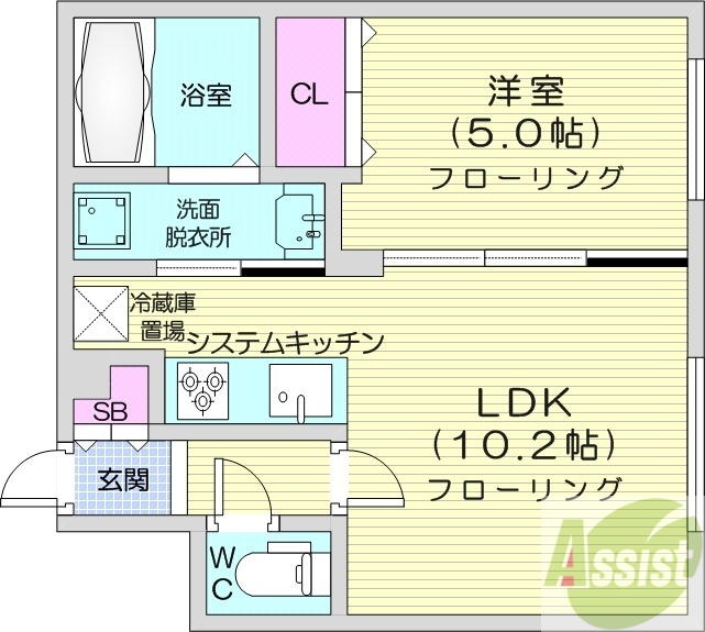 プラムクリークRの間取り