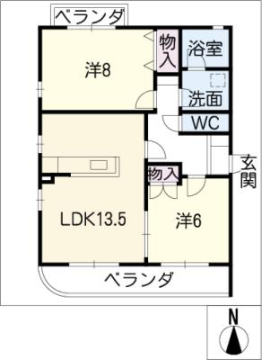 ドミール美濃川の間取り