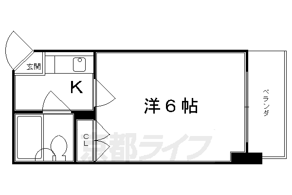 京都市北区紫野上柏野町のマンションの間取り