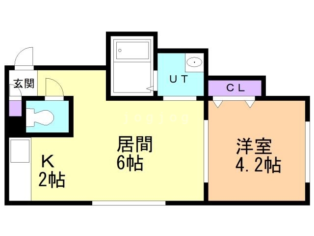 札幌市豊平区美園一条のアパートの間取り