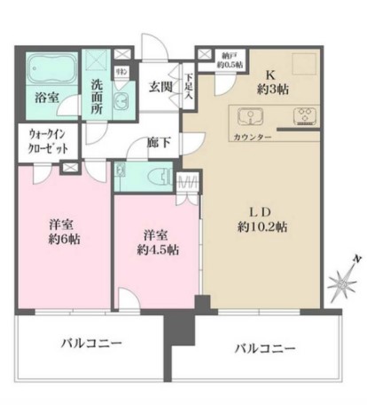 江東区有明のマンションの間取り