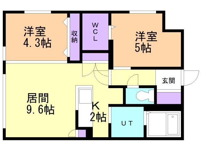 アルファスクエア学園前の間取り