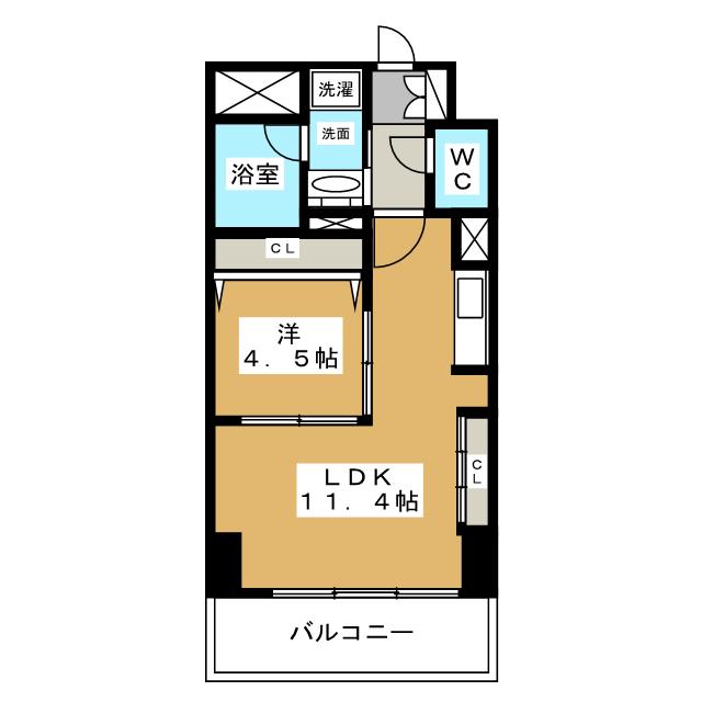 プレミアムコート新栄の間取り