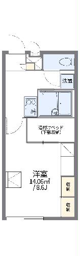 レオパレス伊豆長岡２の間取り