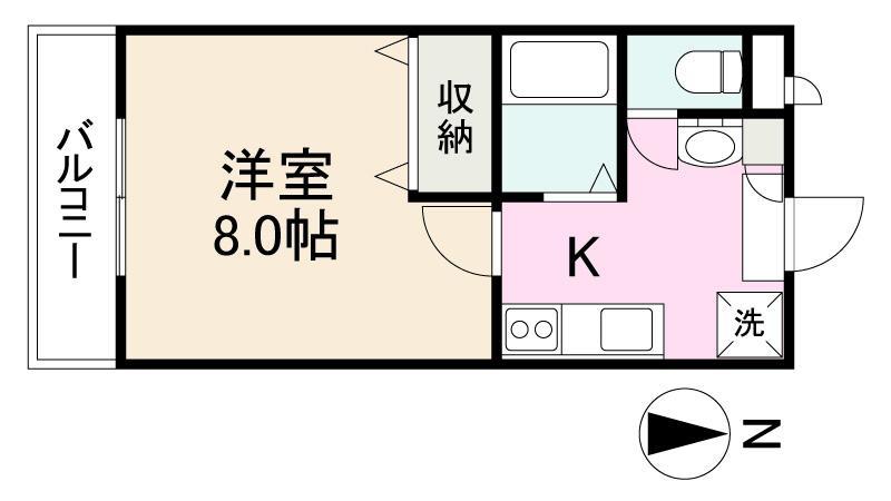 高松市紙町のマンションの間取り