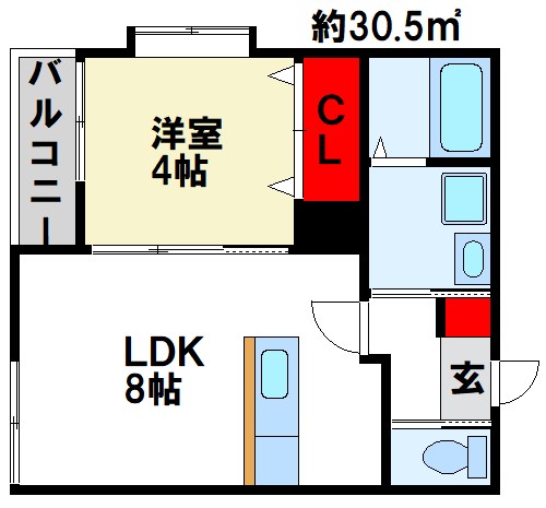 ホワイトショコラ二日市の間取り