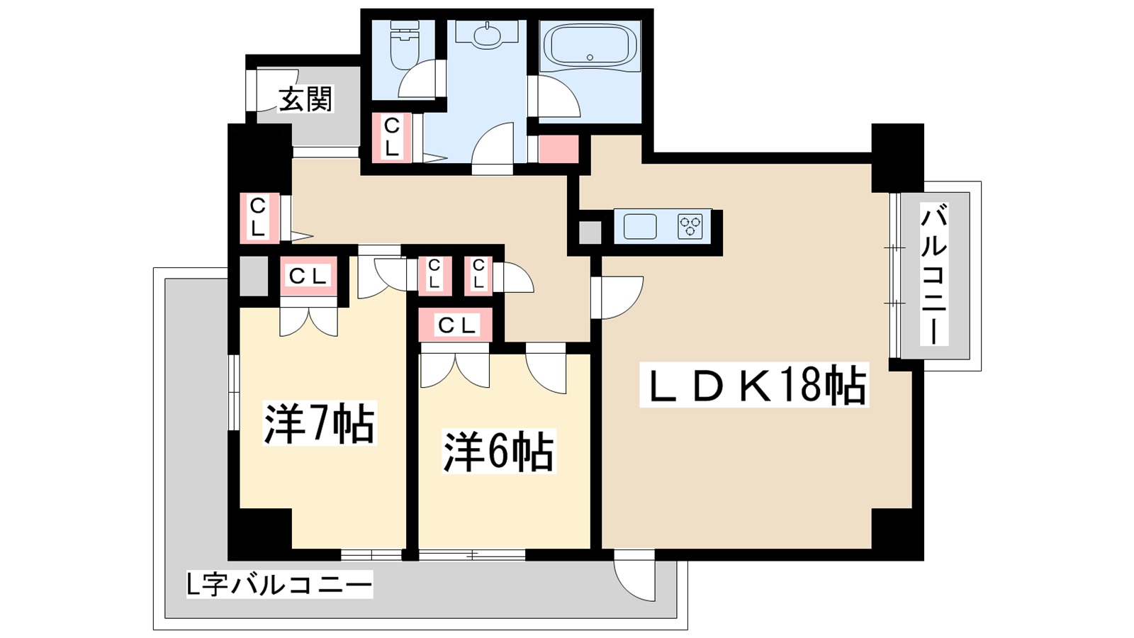 大阪市淀川区十三東のマンションの間取り