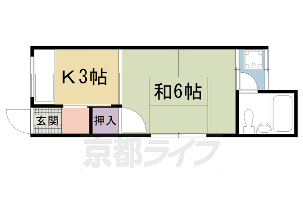 京屋ハイツの間取り