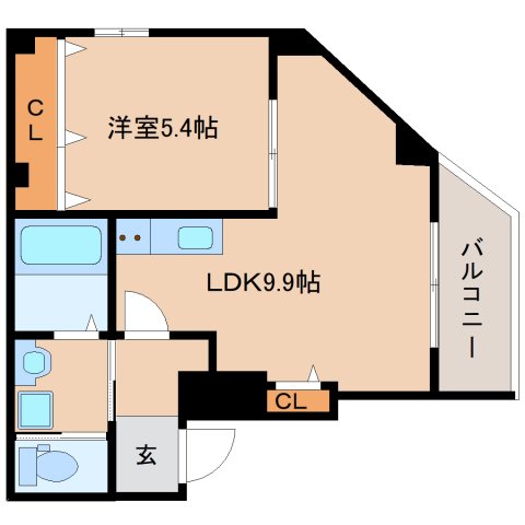 生駒市本町のマンションの間取り