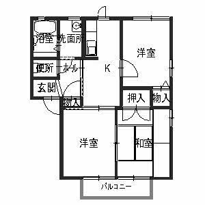 アビタシオン東浜Ｃ・Ｄの間取り