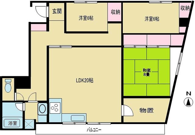 松戸市小根本のマンションの間取り