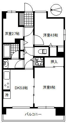 ライオンズマンション小平南の間取り