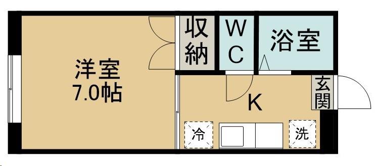 コーポ一栗の間取り写真