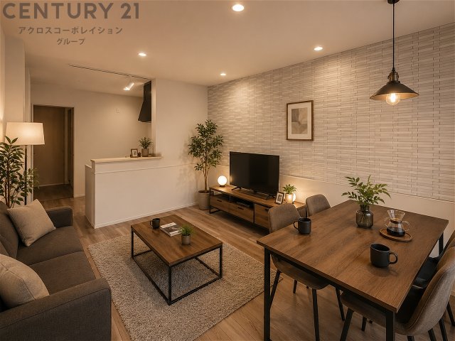 居室・リビング　画像中の家具はAIにより配置加工されているため付属しません。