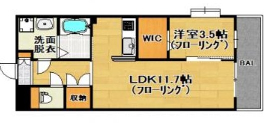 リヴェール学研都市の間取り写真