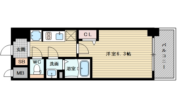 阪急京都線 淡路駅 徒歩3分 8階建 築7年の間取り写真