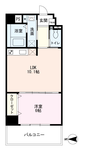 奈良市秋篠早月町のマンションの間取り