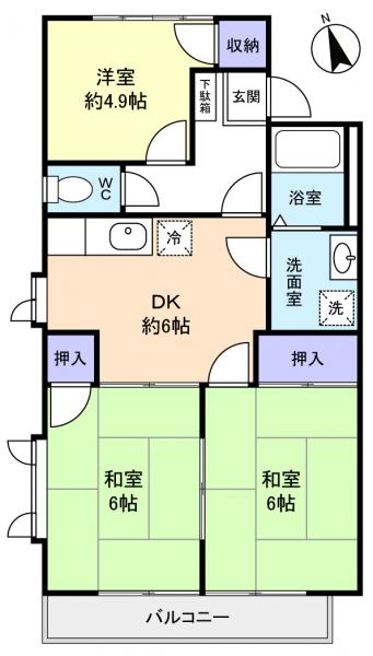 【グレース田喜野井III番館の間取り】