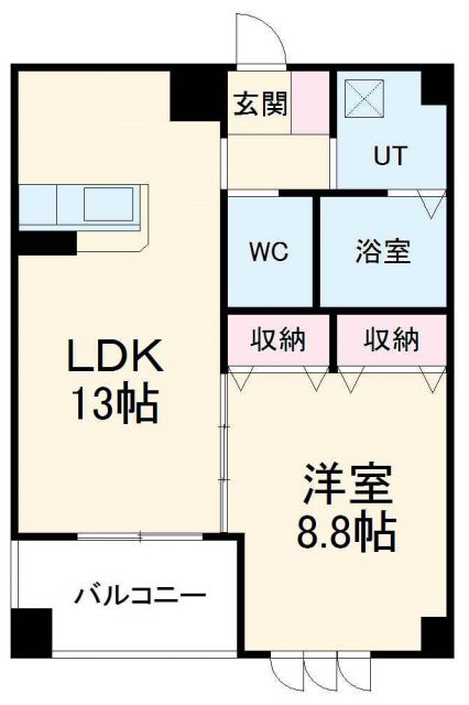 エスライフ浄水駅前　南館の間取り