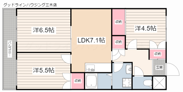 コンフォルト芝町の間取り