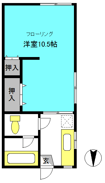 東京都葛飾区四つ木３（アパート）の賃貸物件の間取り