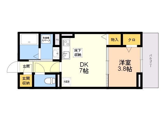 Ｄーｒｏｏｍフェニックス糸島2の間取り