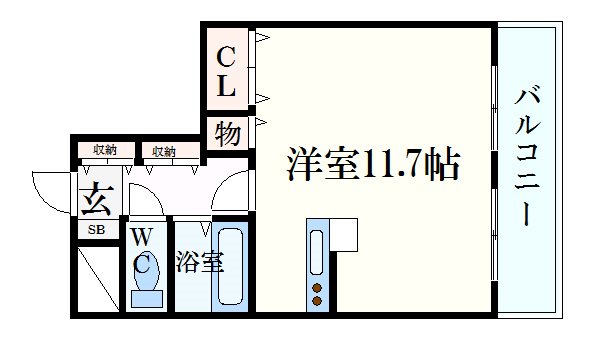 姫路市東延末のマンションの間取り