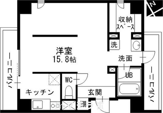 名古屋市中区三の丸のマンションの間取り