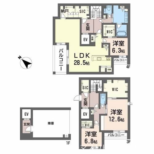 シャーメゾン浄水通りの間取り