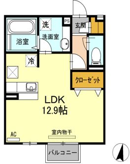 【D-room平成大学の間取り】