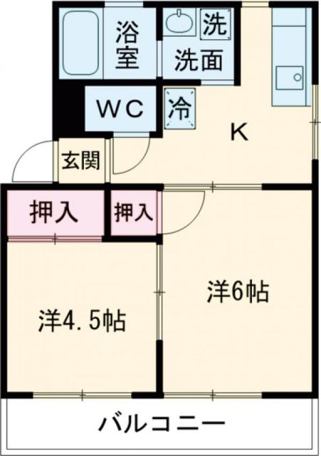 千葉県松戸市大橋（マンション）の賃貸物件の間取り