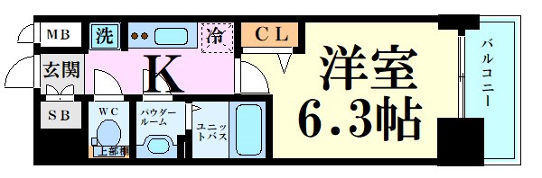 プレサンス堺筋本町ディスティニーの間取り