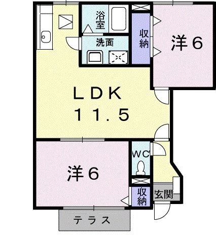 ボニットフロレースタＢの間取り