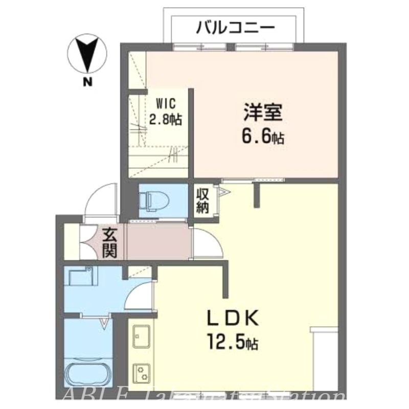 高松市香川町浅野のアパートの間取り