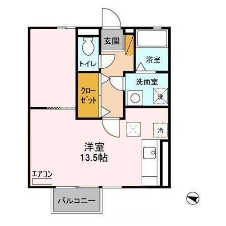 柏市東中新宿のアパートの間取り