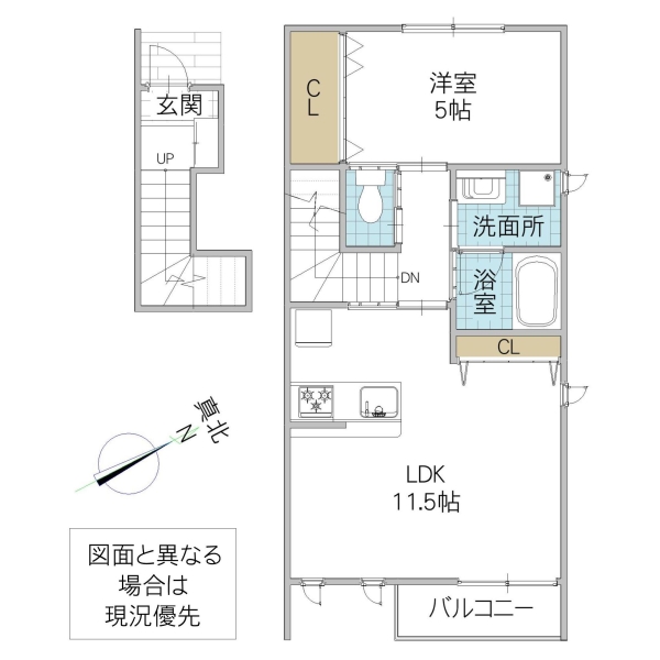 レーガベーネ弁天町1丁目 Aの間取り