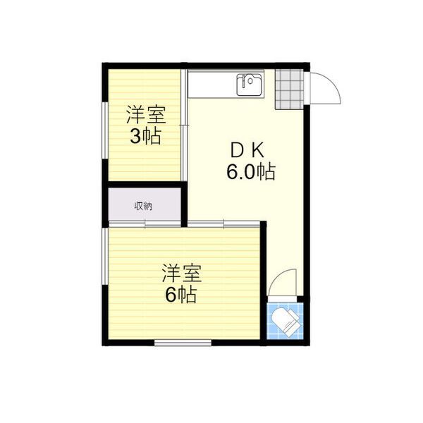 名古屋市西区那古野のアパートの間取り