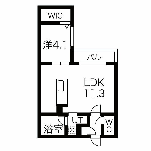 札幌市厚別区厚別中央一条のマンションの間取り