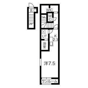 双葉郡浪江町大字樋渡のアパートの間取り